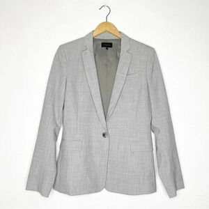 Theory Gray One Button Career Blazer Size 8 NWOT